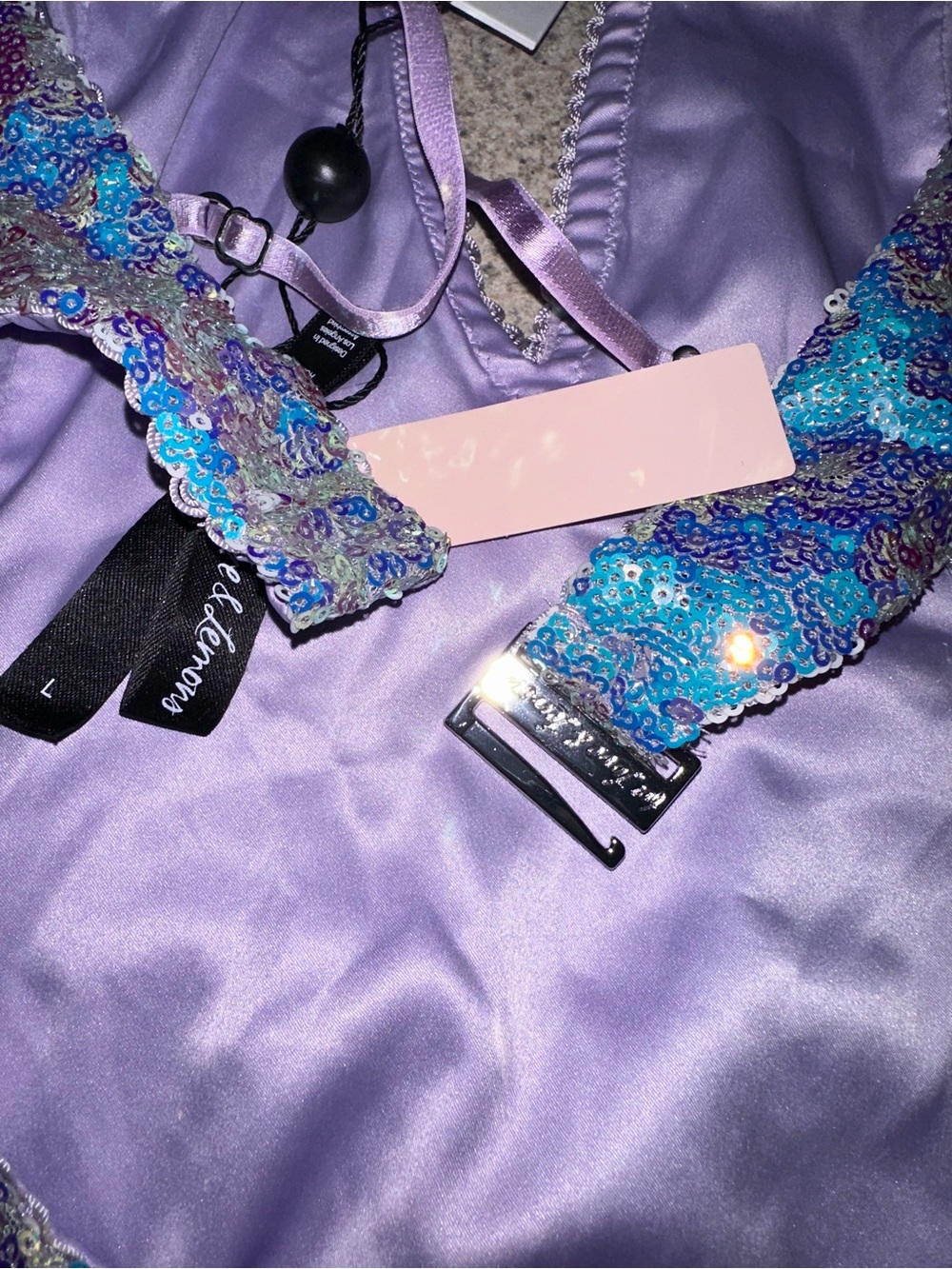 NWT For Love and Lemons sequin bodysuit size Large - Picture 7 of 7